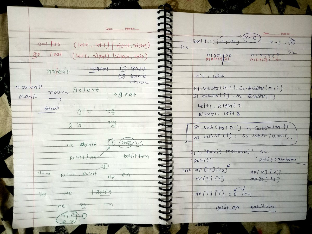 AzadKumar161440's tweet photo. Day 22/20+ – Dynamic Programming
✅ Scramble String (LeetCode 87)
This problem strengthened my understanding of:
#100DaysOfCode #Day22 #DynamicProgramming #LeetCode #ScrambleString #DSA #ProblemSolving #CodingJourney #InterviewPreparation #CoderArmy #DP30 https://t.co/U3k0wLW9V3