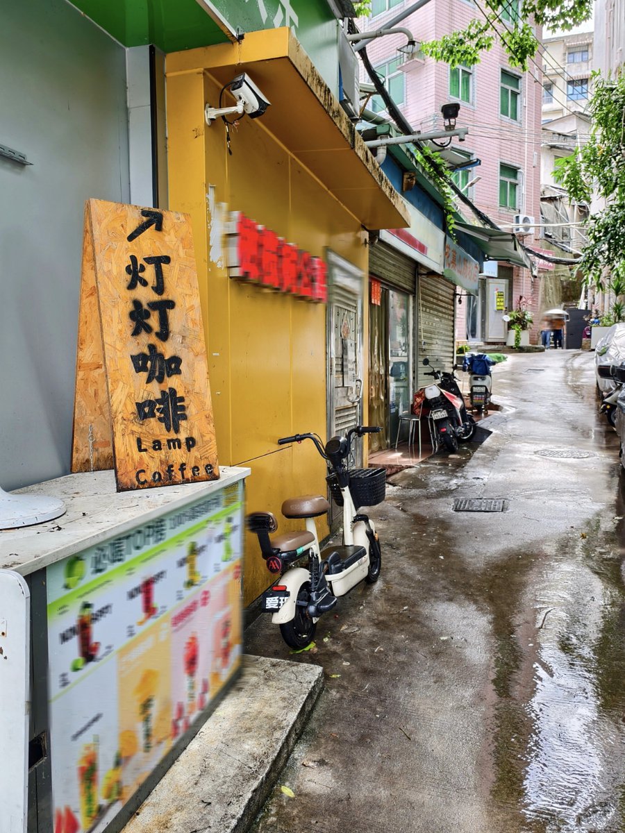 Dabek99's tweet photo. Just stumbled on this tiny alley corner where the neon sign blends with the morning light—street magic hits different every time. https://t.co/kyJ4eTtPR0