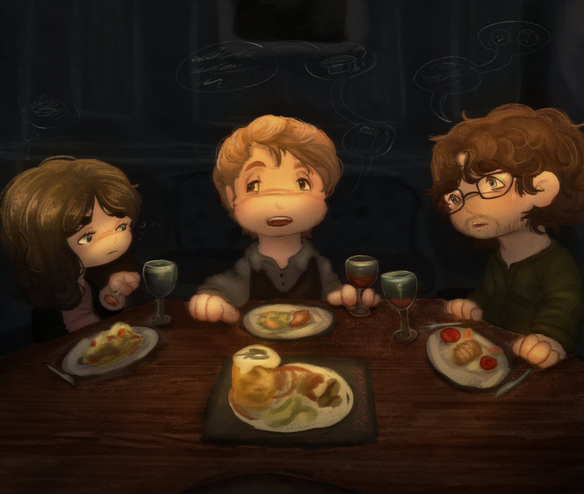 APHIS_PafShark's tweet photo. Hannigrams and Abigail
(Family dinner)
#Hannigram #Hannibal https://t.co/Eoq8ytLCZY