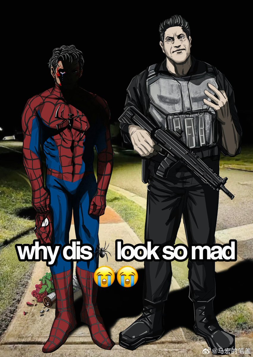 MiceOAO's tweet photo. ？😭😭🕷️&amp;☠️😭😭？
#spiderman  #SpiderManBrandNewDay https://t.co/EmAdTaY84P