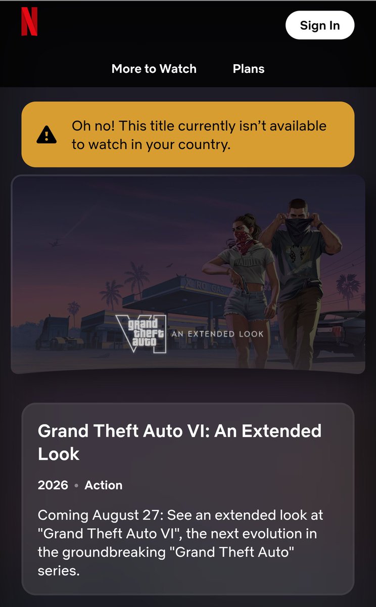 uvc_gaming's tweet photo. @netflix Can Anyone Explain Why ????? It's not available !! https://t.co/p2HxLN3Mju