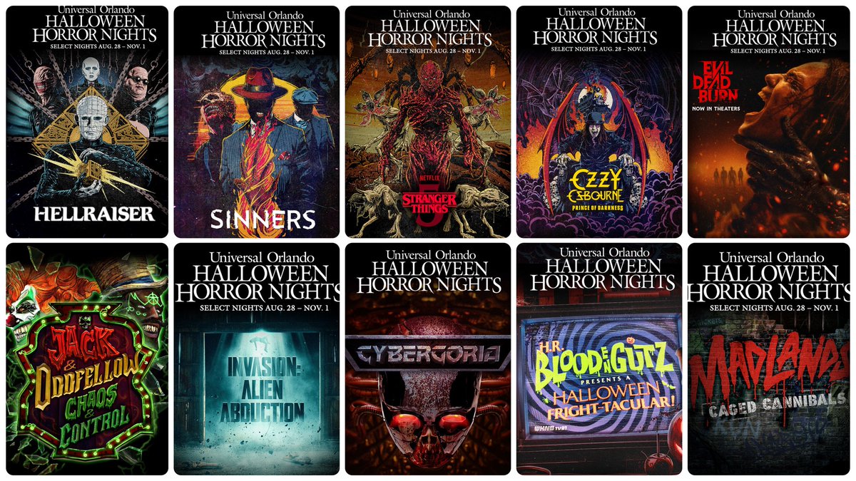 SoCal360's tweet photo. Only 3 weeks until Opening Night! 🎃👻💀

These are the 10 haunted houses coming to Halloween Horror Nights at Universal Orlando Resort. Opening Night is August 28th! 

Which haunted house are you most excited for? #HHN35 @HorrorNightsORL @UniversalORL https://t.co/YtQYzATQ1Q
