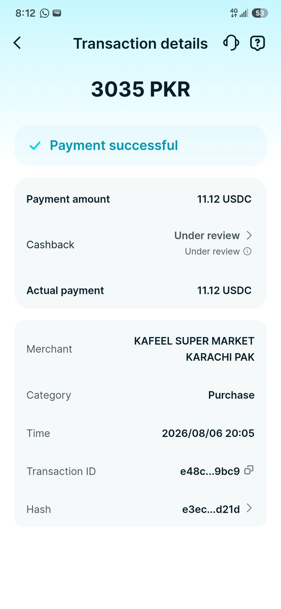 MuZxChain's tweet photo. Paid with Bitget Wallet Card  
Real spend, real Assetback 🩵🫶

Referal code : bGHCHR

@alpha_tg6919 @sonuxghazi 
@BitgetWallet @BitgetWalletPK 
#BitgetWalletAssetback https://t.co/fFm7h5Ik0T