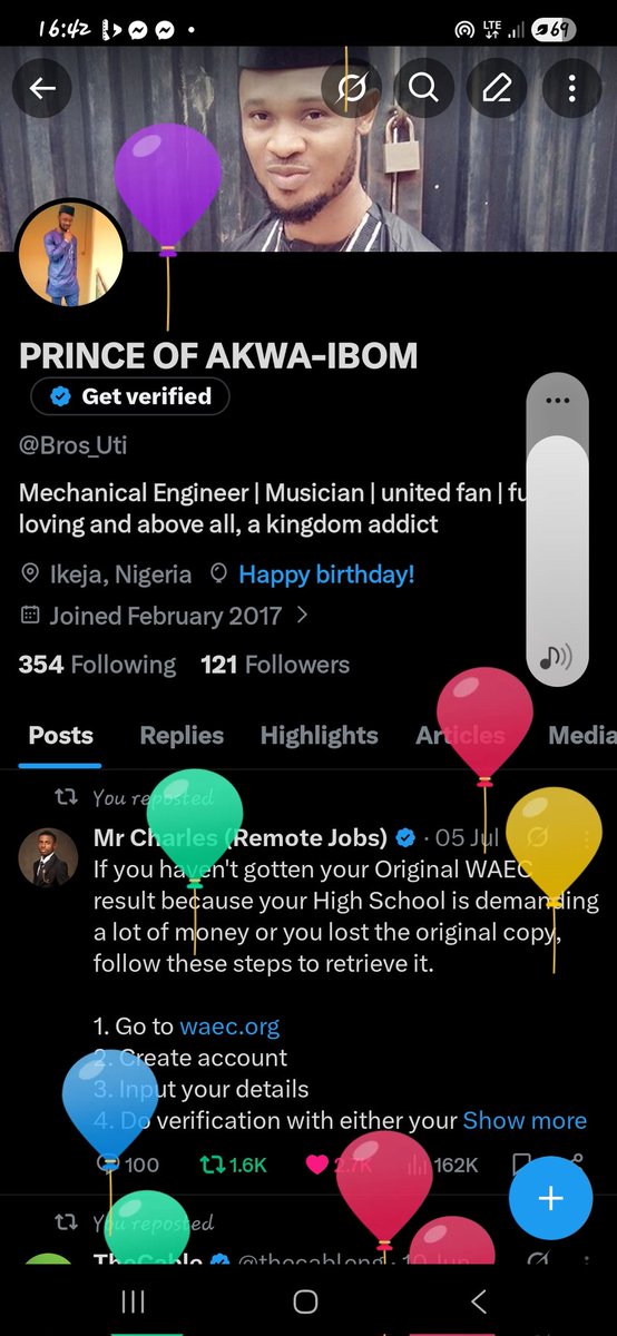 Uncle_Uti's tweet photo. Thank you X for celebrating me https://t.co/zabTlP9GnY