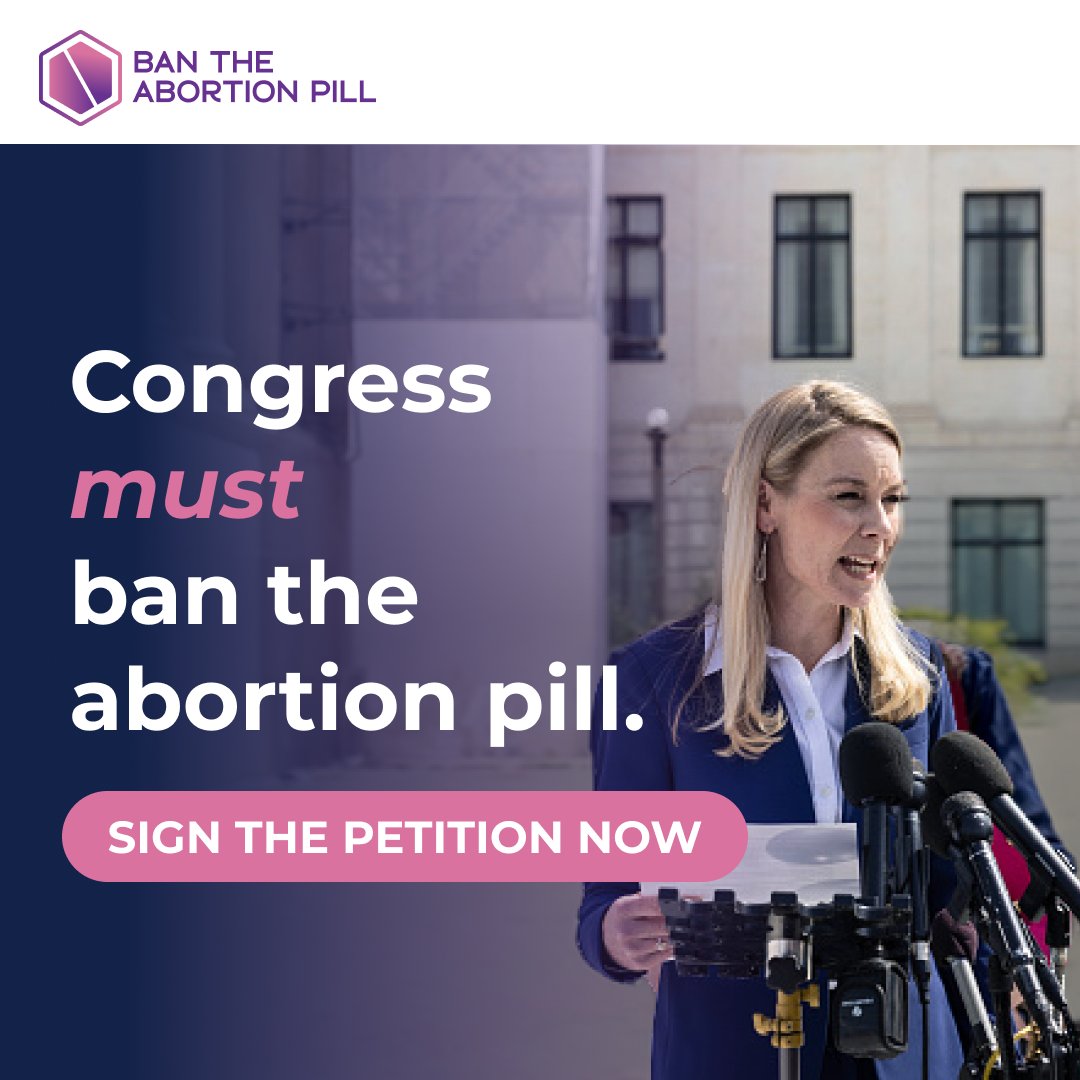 patriotlifeorg's tweet photo. The most-used abortion drug in America is available by mail with no in-person visit. Tell Congress to ban it.