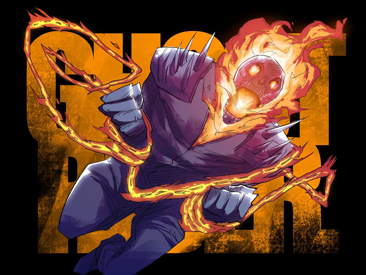 EThevine's tweet photo. 2021.                                 2026.  

Ghost rider art 5years apart. https://t.co/GNAkt4kZsU