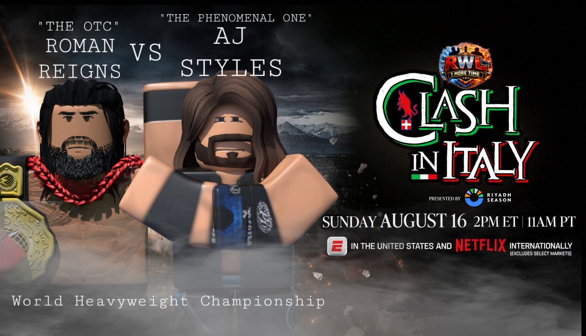 RWLOfficalX's tweet photo. Clash. https://t.co/jklxhiW9Hz
