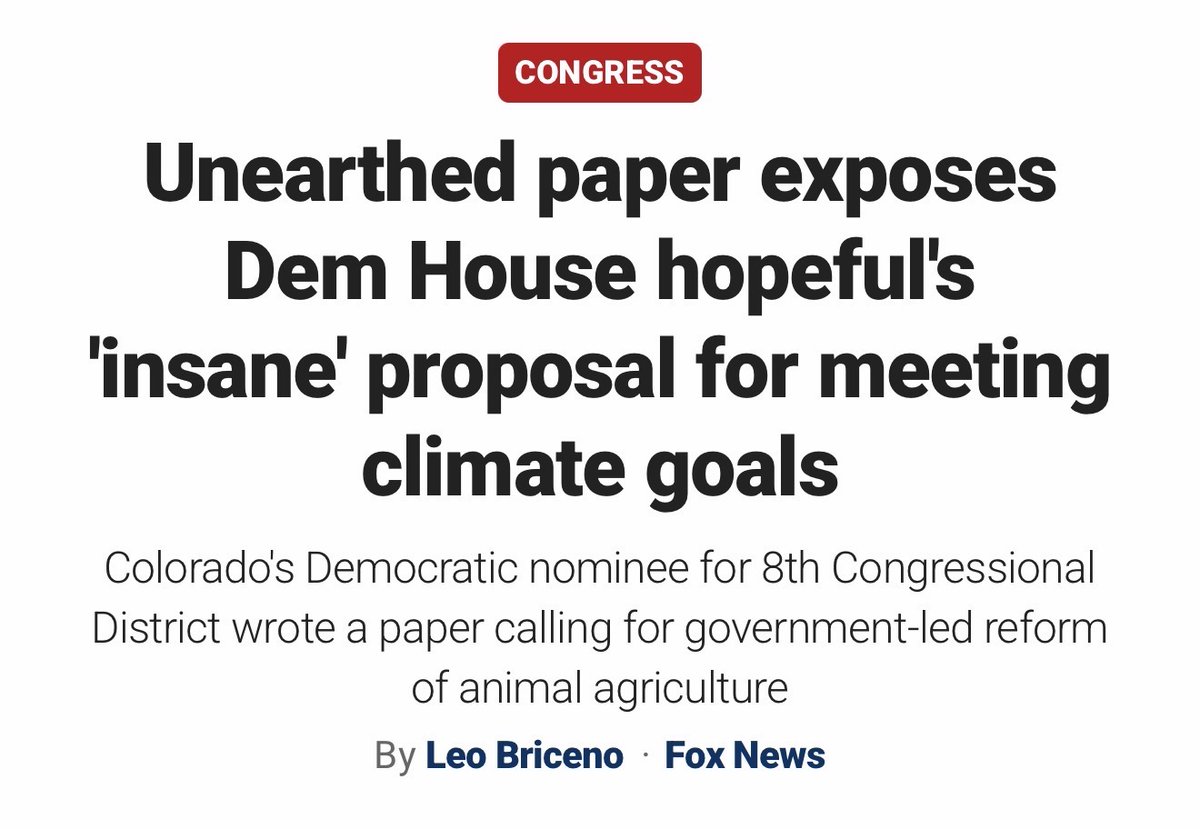 RNCResearch's tweet photo. 🚨NEW

Colorado Democrat Manny Rutinel — who is running in one of America’s top agriculture-producing counties — said he wants to ban ranching and animal agriculture to achieve his climate goals. https://t.co/aPG7iUhTLa