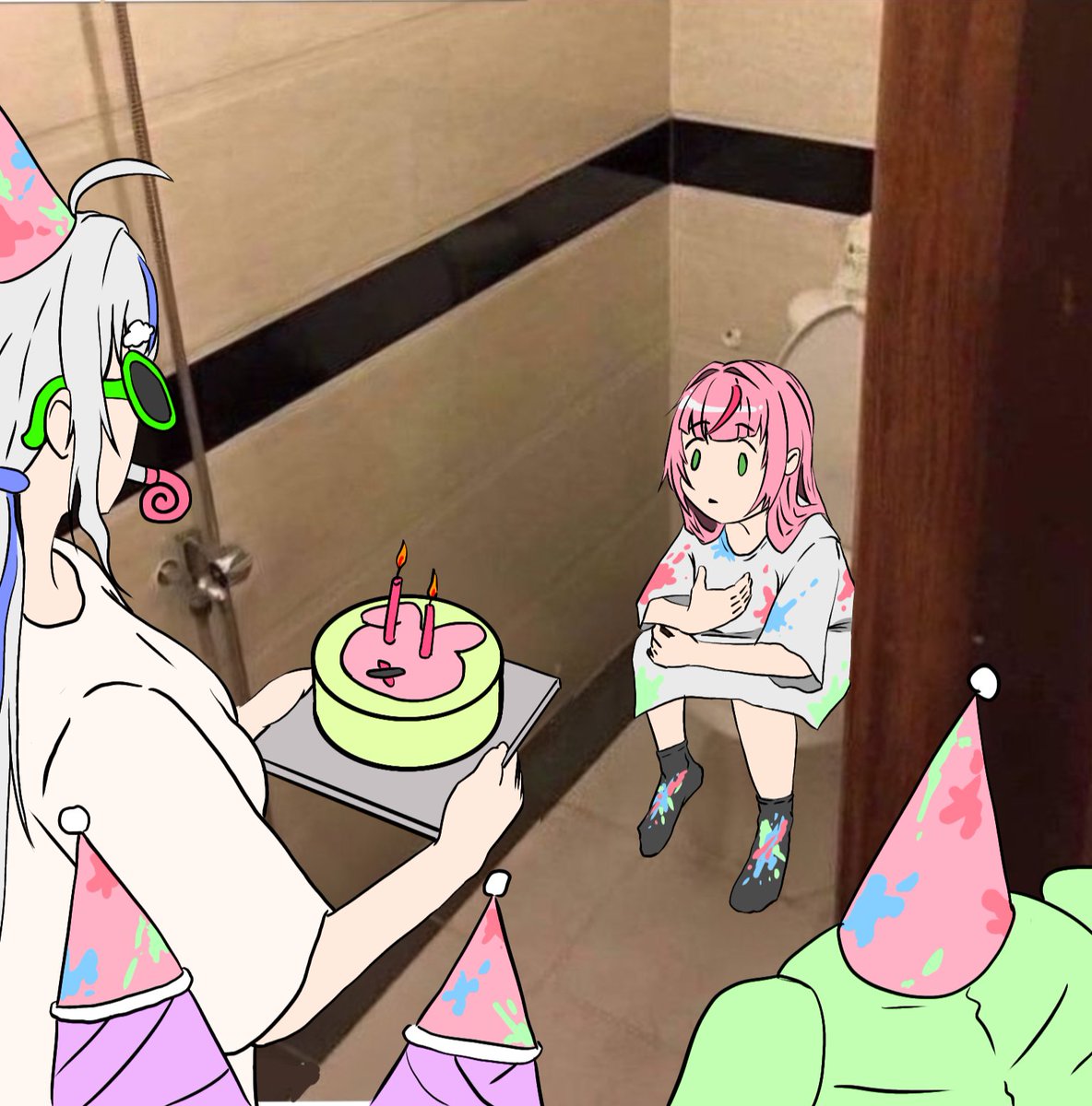 Mk11714's tweet photo. #Nanart  #kumorinart 
#shibuki_art  #riko_art 
나나야 생일축하해!!!! 🎂🎉 https://t.co/XgoV4ORiqW
