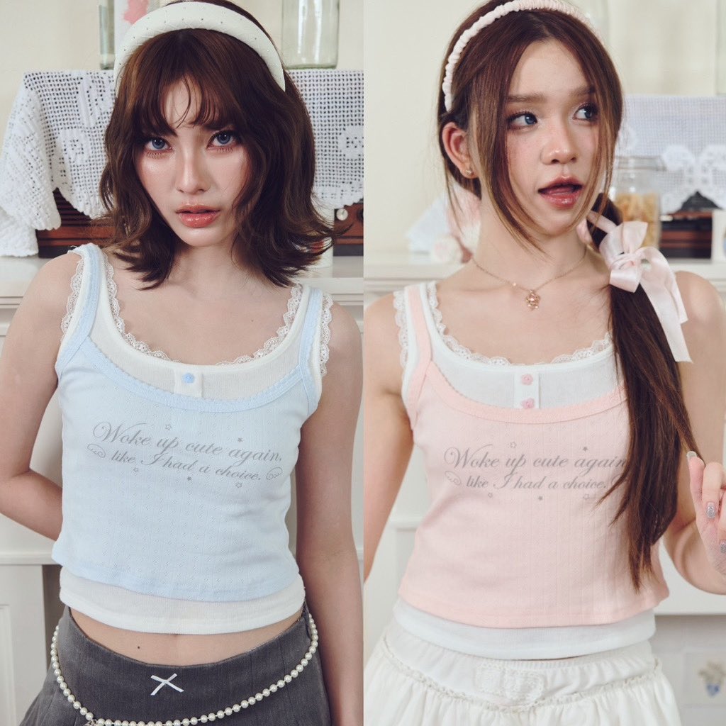 thisisjayda_'s tweet photo. เสื้อกล้ามเลเยอร์ ลูกไม้ไม่คันเลยย รุ่นนี้จะเย็บติดกันน้า🦋

https://t.co/0jP9NOivUA https://t.co/udf8Ftw30x