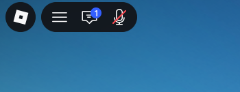 Reb1tor's tweet photo. Roblox has changed the chat notification button, 

from ⚪ White to Blue 🔵 https://t.co/9d6i9v6o3S