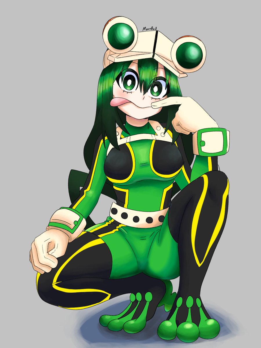 Myun0va's tweet photo. Tsuyu Asui https://t.co/xTm2IoGMzJ