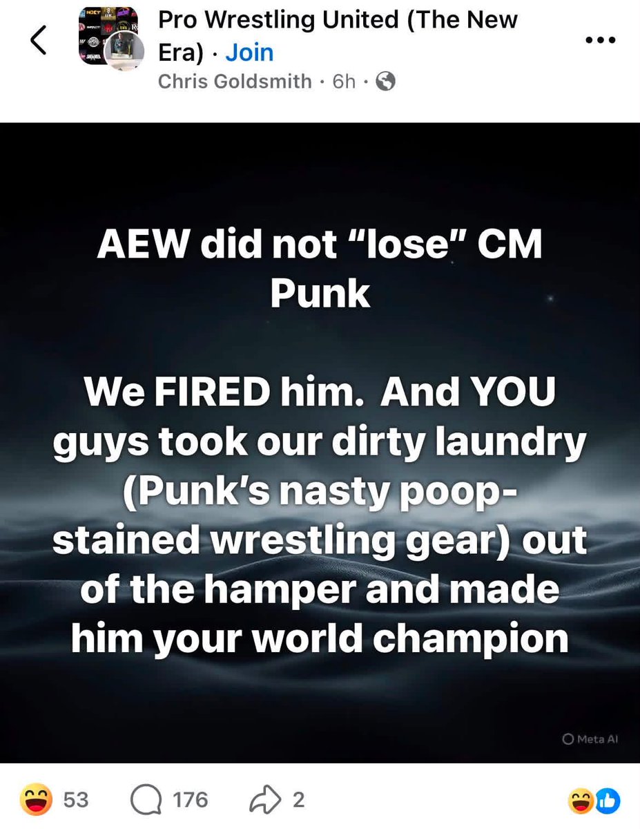 Cure4Smarkdom's tweet photo. The cope is strong in this one! 😆😆

I don’t like Punk either but the difference is he doesn’t live rent-free in my head. 

Also, who’s “we”? https://t.co/ocUPCE0erM