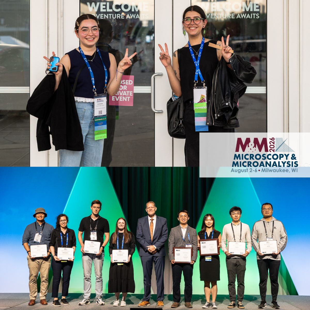 MicroscopySoc's tweet photo. M&amp;M 2026 has been showcasing the latest advances in microscopy and microanalysis. 

Attendees have spent the week diving into cutting-edge research, collaboration, and discovery in Milwaukee. 

#MM2026 #Microscopy #Microanalysis https://t.co/kyGF7ahxFV