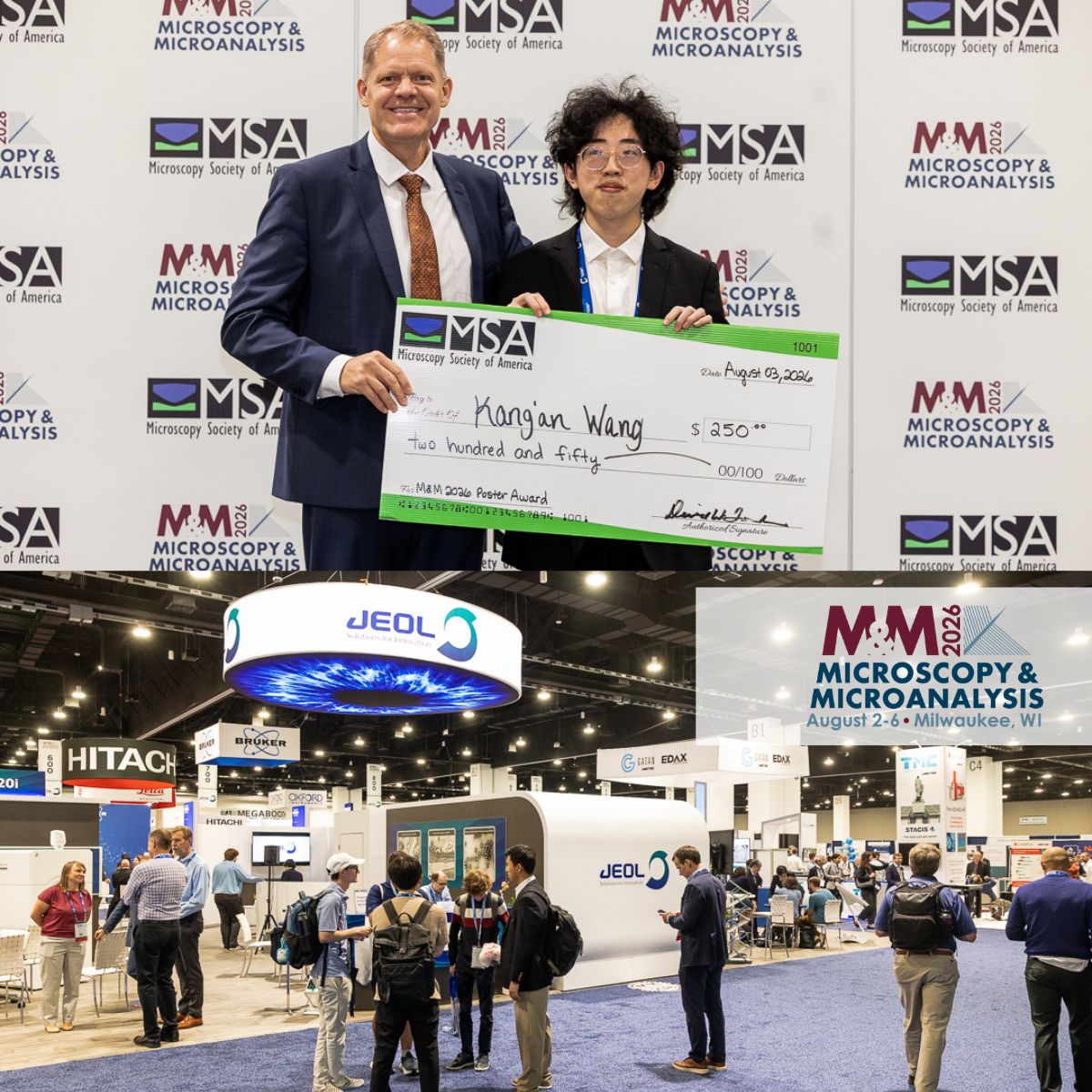 MicroscopySoc's tweet photo. M&amp;M 2026 has been showcasing the latest advances in microscopy and microanalysis. 

Attendees have spent the week diving into cutting-edge research, collaboration, and discovery in Milwaukee. 

#MM2026 #Microscopy #Microanalysis https://t.co/kyGF7ahxFV