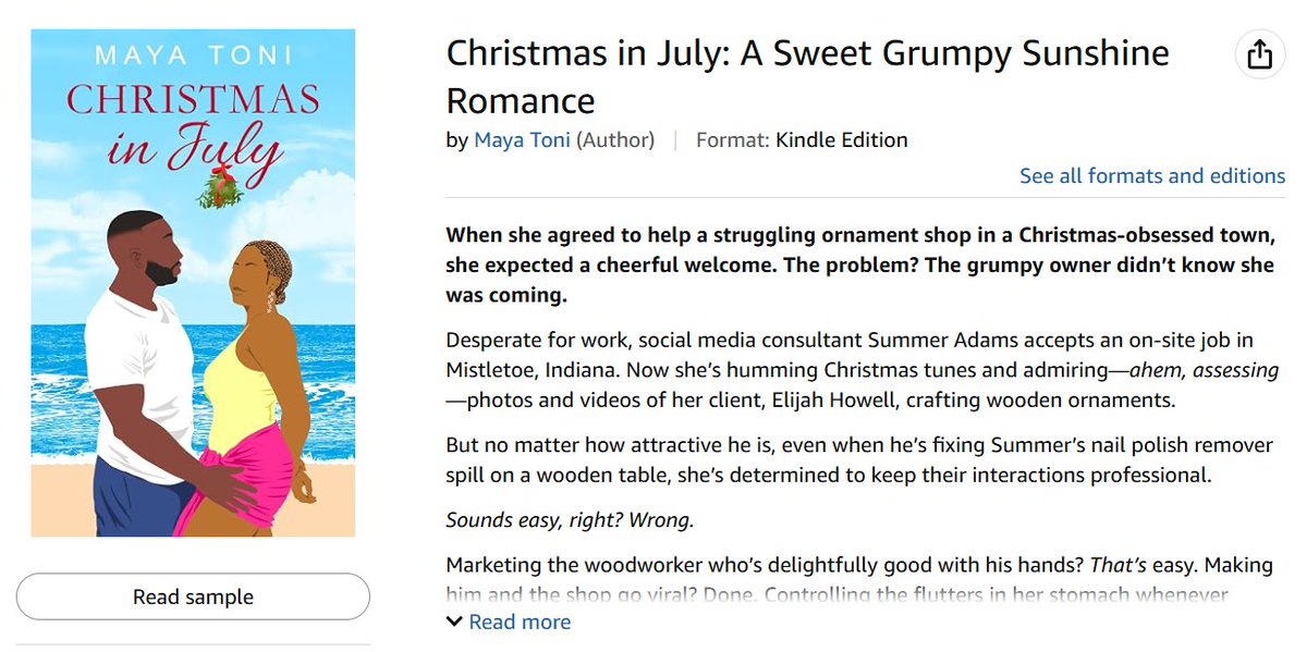MiaTrope's tweet photo. This looks cute! Christmas in July: A Sweet Grumpy Sunshine Romance by Maya Toni https://t.co/AAjVkL7mVX https://t.co/dPmuwOJfHX