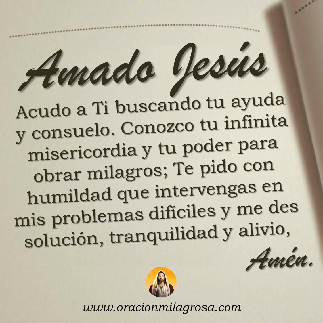 oracion_milagro's tweet photo. ORACIÓN A JESUCRISTO PIDIENDO SOLUCIÓN A PROBLEMAS DIFÍCILES: te invitamos a hacer esta oración para poner tu vida y tus batallas en las manos de JESÚS y pídele al Señor que te ayude a salir adelante en bendición, éxito y milagros.

Haz esta oración en: https://t.co/oMM77qbCmV ✨