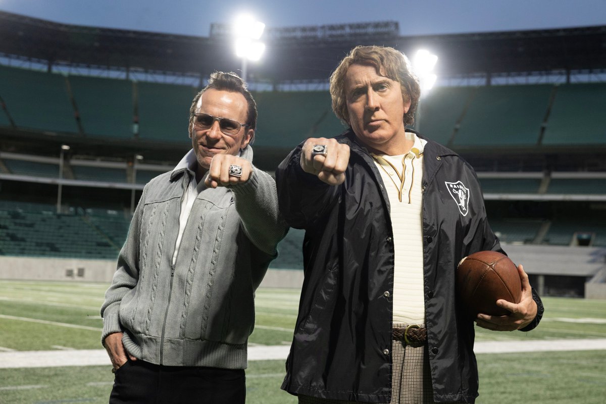 Variety's tweet photo. David O. Russell's "Madden" is skipping a nationwide theatrical release and will debut Nov. 18 on streaming via Prime Video.

A limited awards qualifying theatrical release is expected earlier in November.

Nicolas Cage stars as legendary American football coach and sports commentator John Madden opposite Christian Bale, Kathryn Hahn, John Mulaney, Sienna Miller and Shane Gillis.

https://t.co/vwUnpIfzUT