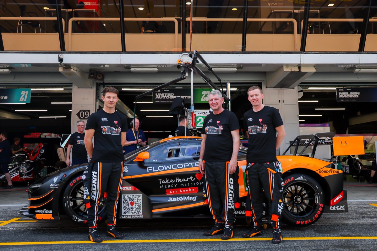 UnitedAutosport's tweet photo. Racing for a cause 🤍

Throughout the 2026 ELMS season, United Autosports proudly supported Take Heart Mercy Mission with the No. 23 LMGT3 McLaren. Driven by Michael Birch, Wayne Boyd, and Garnet Patterson, the No. 23 car has carried the message: Racing to save a child’s life, raising awareness for children in need of life-saving heart surgery.

Find out more about the mission and how you can help make a difference via the link below 🔗

#BeUnited #McLaren #ELMS

https://t.co/RH9on4r4XM