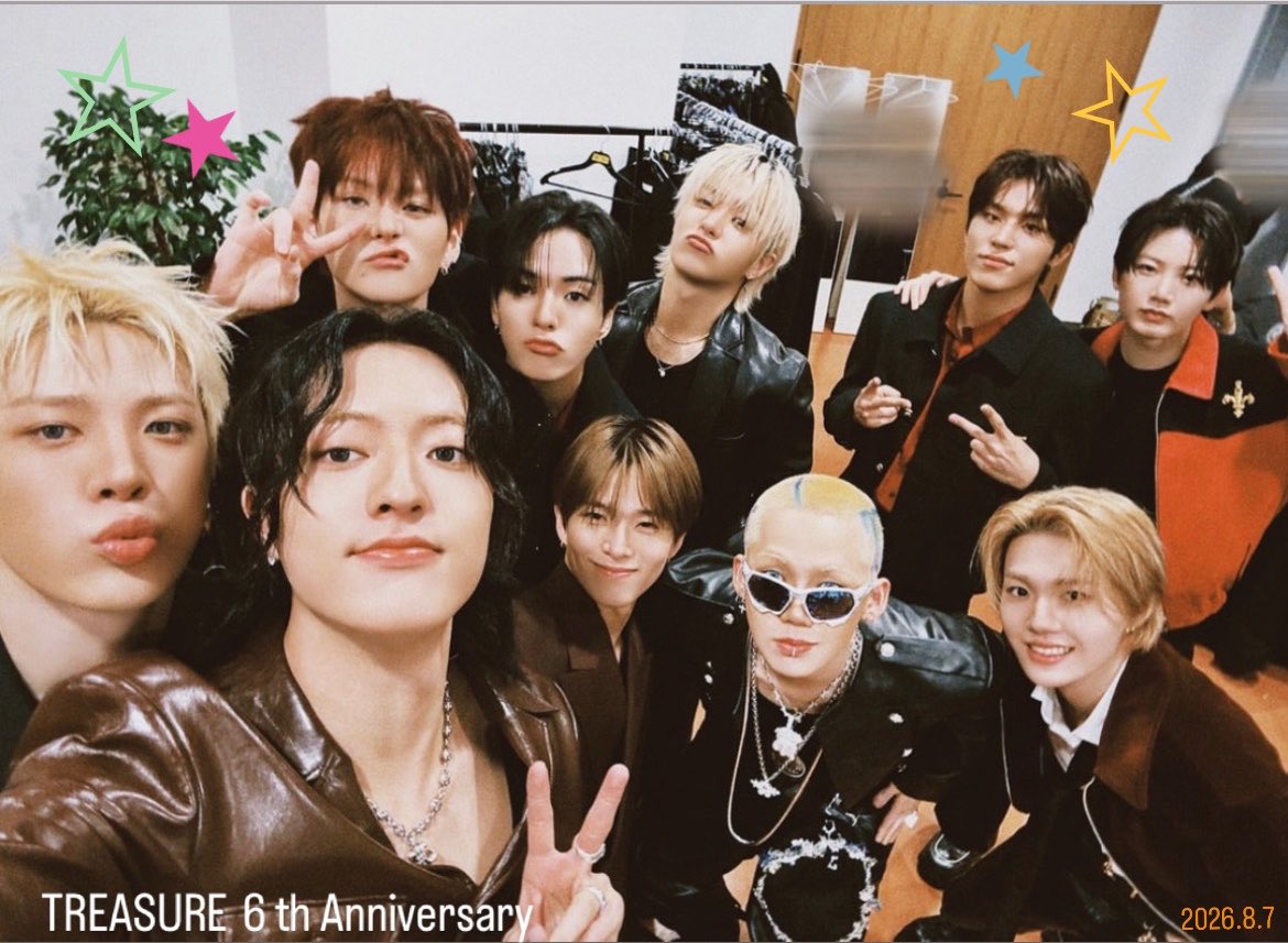 jjy9103's tweet photo. TREASURE 6周年おめでとう°・*:.。.☆
10人が健康に幸せな日々を過ごせますように✧*｡

#TREASURE6thANNIVERSARY  
#트레저와함께한6년 https://t.co/B4cObdBusB