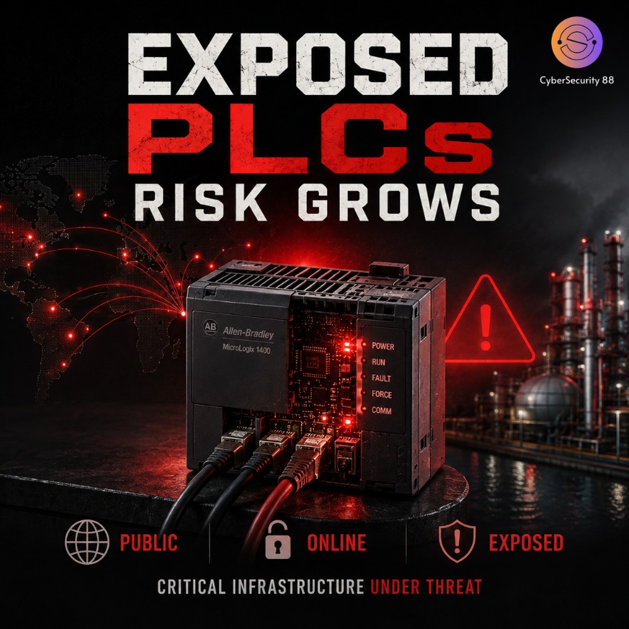 CSec88's tweet photo. 4,400+ Internet-Exposed PLCs: A Wake-Up Call for Critical Infrastructure Security
Thousands of industrial controllers are still directly exposed to the internet.
Full Story π
https://t.co/y0K9P5QRZN
#CyberSecurity #OTSecurity #CriticalInfrastructure #IndustrialControlSystems https://t.co/tWNmerbNeL