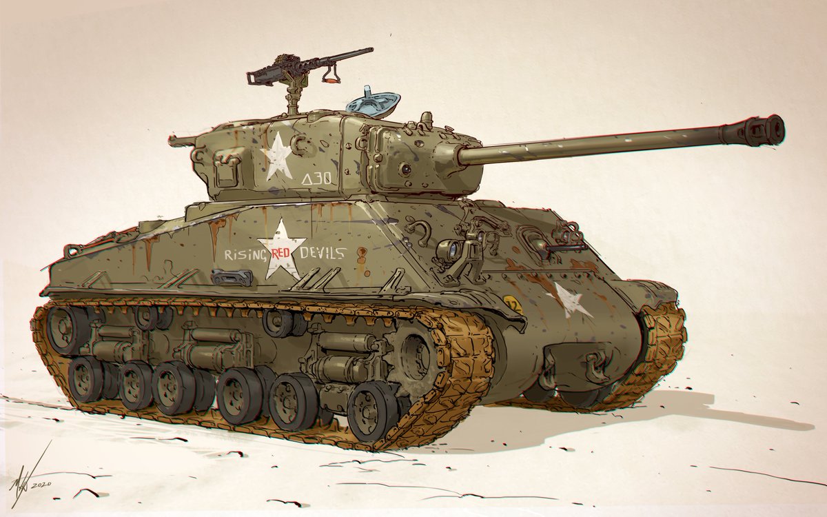 MichalKus3's tweet photo. Some of the Sherman Tank studies I did. an Iconic hardfware piece. Which variant is your favorite? https://t.co/lBdosTkTlH