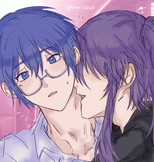 gakukailover's tweet photo. A bite or something
 #がくカイ #gakukai #神威がくぽ #KAITO https://t.co/pv21Bni0wP
