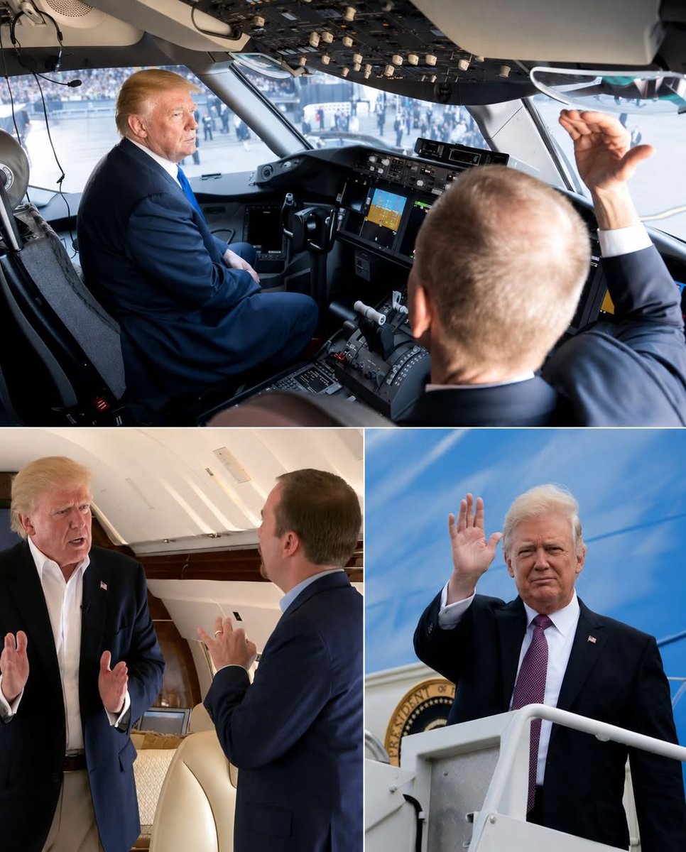 DorothyStangle's tweet photo. America, a leaked AUDIO has everyone talking after it reportedly captured a private conversation aboard Air Force One. Not because of controversy—but because of something President Trump allegedly said to his pilot that has many people looking at him in a completely different way. When you hear the words, they paint a picture of shared sacrifice that many people weren't expecting.
According to the story, during a recent 12-hour international flight, the cockpit communication system accidentally remained active, recording what was meant to be a private conversation between President Trump and his pilot.
Trump reportedly asked,
“How long have you been flying Air Force One?”
The pilot replied,
“Fifteen years, Mr. President. You’re the fourth President I’ve flown.”
Trump then asked,
“Do you have children?”
“Yes, sir. Three of them—two daughters and one son.”
That’s when Trump reportedly said something that quickly spread across social media:
“I know these long trips keep you away from your family. I know you miss birthdays, school events, and bedtime stories. I understand because I’m missing time with my own 10 grandchildren too. But remember this—you and I are making these sacrifices for them. We’re giving up time with our families so they can grow up in a stronger America. So your children can have a brighter future, and my grandchildren can inherit a nation worth believing in. We’re not just flying today—we’re helping build tomorrow. Thank you for making this sacrifice alongside me.”
The pilot, reportedly emotional, responded,
“Mr. President... thank you for saying that. No one has ever...”
Trump then replied,
“You’re a father before you’re a pilot. Just as I’m a President before I’m a grandfather. Our families will be waiting for us, but today America’s children are counting on all of us.”
For many people, this story reflects the idea that Trump viewed the pilots, crew members, and staff not simply as employees, but as parents and family members making sacrifices together in service of the country. ✈️🇺🇸
👍 Drop a thumbs up and type: WE’RE BUILDING THEIR TOMORROW.
Comment: Pilot and President sacrificing family time together—that’s unity through service.
