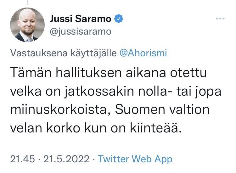 MattaPirkko's tweet photo. Jussi Saramo on kiistatta yksi vahingollisimmista suomalaisista poliitikoista. Ura alkoi, kun omistajaohjausministerinä Paavo Arhinmäki nimitti erityisavustajana toimineen kaverinsa Saramon Veikkauksen hallitukseen 2012.
Nimitystä miljardiyritykseen ihmeteltiin laajasti. https://t.co/U6dEzaapXB