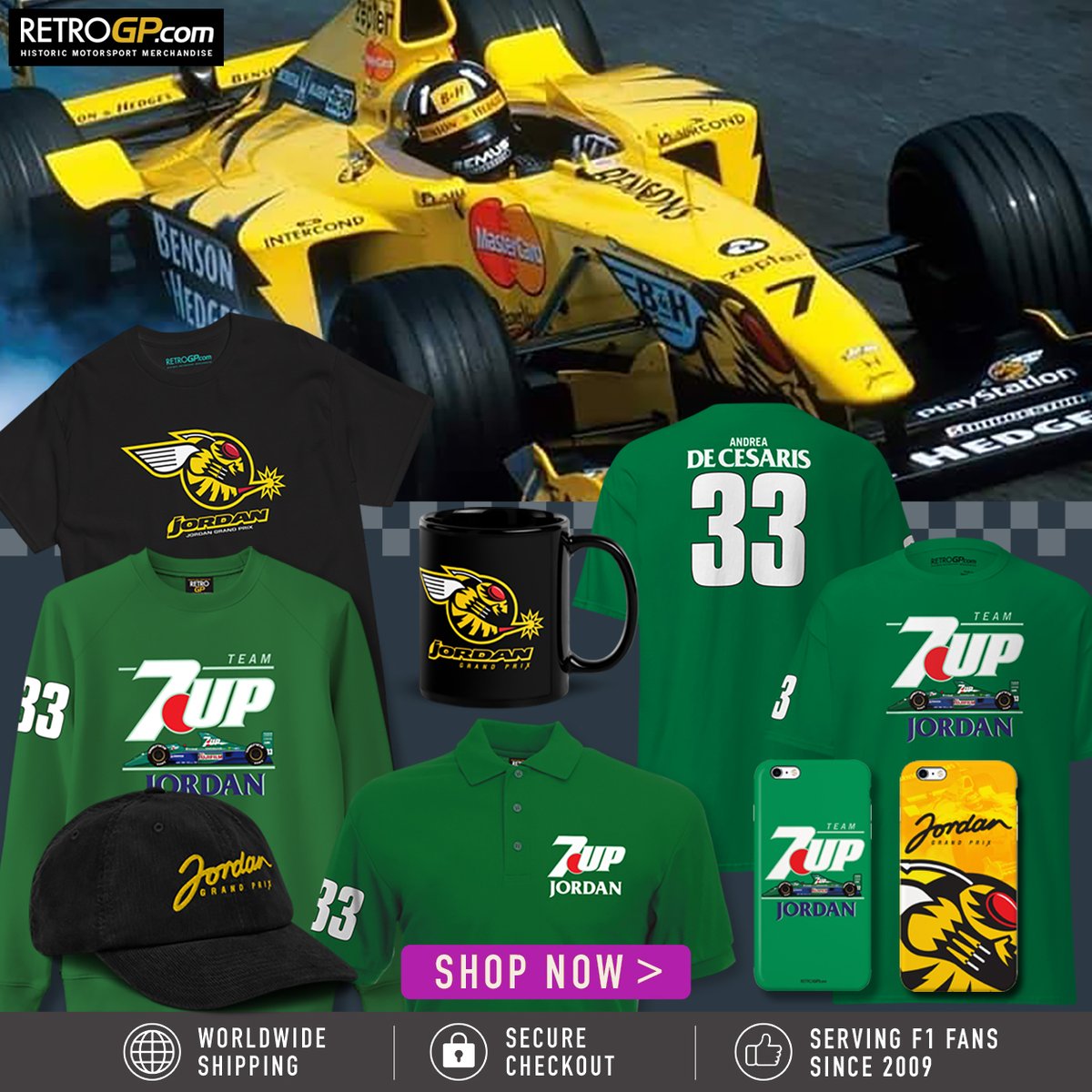 RetroGP_Store's tweet photo. 🏁 FOR ALL YOU JORDAN #F1 FANS
T Shirts, Polos, Hoodies, Sweatshirts, Phone Covers and more in the worlds only historic, #formula store.
Since 2009
https://t.co/au616Y2fRJ
#jordangp #jordanf1 #f1gifts https://t.co/tLG0sEq3lU