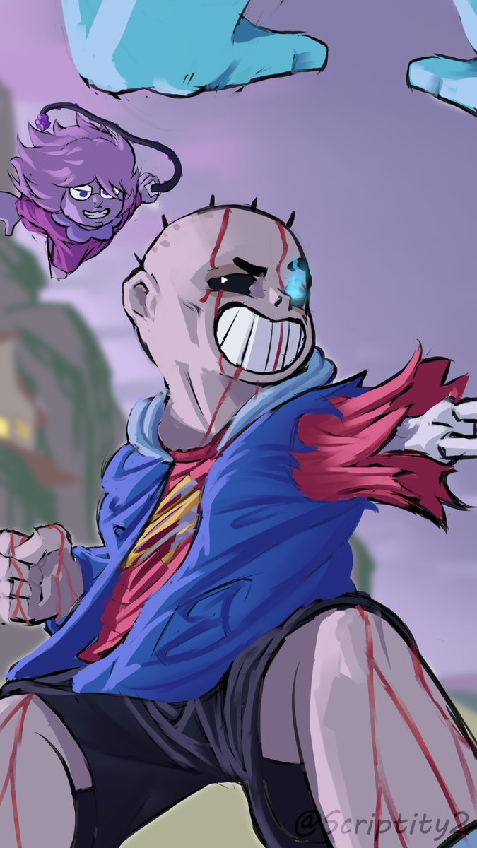 Scriptity2's tweet photo. sans final stand before he turned into a skeleton
deltarune is just steven universe if nobody survived confirmed

random idea me and @huulinstuff made up lol
#deltarune https://t.co/eEIBFw5Kb4