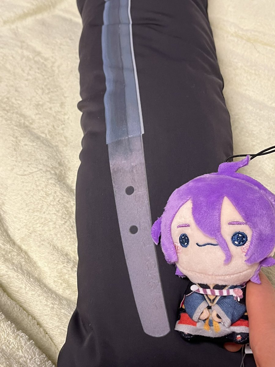 nhw210's tweet photo. そしてまぁ…まずやりますよねw
(原寸大歌仙兼定クッションとともに) https://t.co/SSxRuSlkIy
