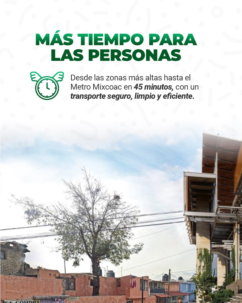 ClaraBrugadaM's tweet photo. La Línea 5 de @MICablebusCDMX será la más larga del mundo y representa una nueva forma de hacer justicia: llevar el mejor transporte público a quienes durante décadas fueron los últimos en recibir infraestructura y oportunidades. https://t.co/7uhcXQWCoH