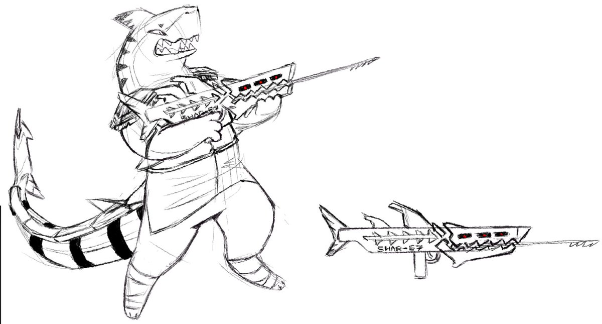 Croccin3D's tweet photo. Also if y'all are wondering. The thing in the background is a speargun! https://t.co/fPlmRyaSuU
