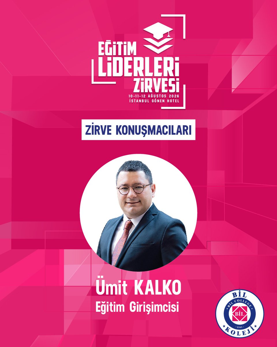 bilkolejleri's tweet photo. Liderler Zirvemizde; eğitim girişimcisi ve B��L Eğitim Kurumları Strateji Geliştirme Kurulu Başkanımız Ümit Kalko, eğitimin geleceği, stratejik dönüşüm ve sürdürülebilir başarı üzerine değerli görüşlerini katılımcılarımızla paylaşacak.

#EğitimLiderleriZirvesi https://t.co/RSnnTgluss