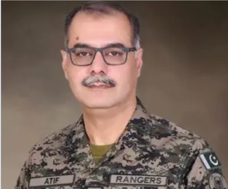 SHaiderRMehdi's tweet photo. An update on Maj. Gen. Atif Bin Akram, DG Pakistan Rangers, Punjab, the officer allegedly responsible for mass killings by the Punjab Rangers under direct orders from Lt. Gen. Retd. Asim Munir.

In 2021/22, then Brigadier Atif Bin Akram was commanding a brigade in  Balochistan.

During his command, one of his units, reportedly 9 Baloch, suffered a devastating blow when a post was overrun by terrorists.  The result was heavy casualties and a serious operational failure.

But what reportedly followed was even more disgraceful.

On the morning of the attack, Atif had left for Karachi on leave.

When he learnt that one of his own posts had been overrun, he allegedly switched off his mobile phone.

Not to coordinate. Not to take charge. Not to return immediately to his command.

But apparently to protect his leave, distance himself from responsibility, and create the excuse that he was outside his area of responsibility when disaster struck.

At the time, Gen. Sarfraz was XII Corps Commander, Balochistan. 

News of the disaster reached then Army Chief Gen. Qamar Javed Bajwa, who immediately flew to the incident area.

By then, the Corps Commander had already ordered Atif to return to duty at once.

When Bajwa arrived, Gen. Sarfraz reportedly took Atif by the arm, identified him in front of the Chief, and stated that this was the brigade commander who had left his area after learning that one of his posts had been overrun.

Bajwa was furious. In front of those present, he reportedly said that he would sack the brigadier.

But instead of being removed, disciplined, or held accountable, Atif Bin Akram was promoted to Major General in July 2023 by Asim Munir and subsequently, appointed DG Pakistan Rangers, Punjab.

The same officer who allegedly abandoned responsibility in Balochistan, switched off his phone during a deadly attack, and tried to escape accountability, was elevated to higher command.

Today, he sits as DG Pakistan Rangers Punjab.

And now, under Asim Munir’s command, he is allegedly linked to the unlawful and criminal killing of innocent, unarmed Pakistanis demanding their political rights under the Constitution.

This is not just a story of one officer’s failure.

It is the story of a rotten military system that protects cowards, promotes the compromised, rewards obedience over honour, and turns failed commanders into instruments of repression against their own people.

A uniform does not erase cowardice. A rank does not wash away blood. And promotion does not absolve a man from accountability.