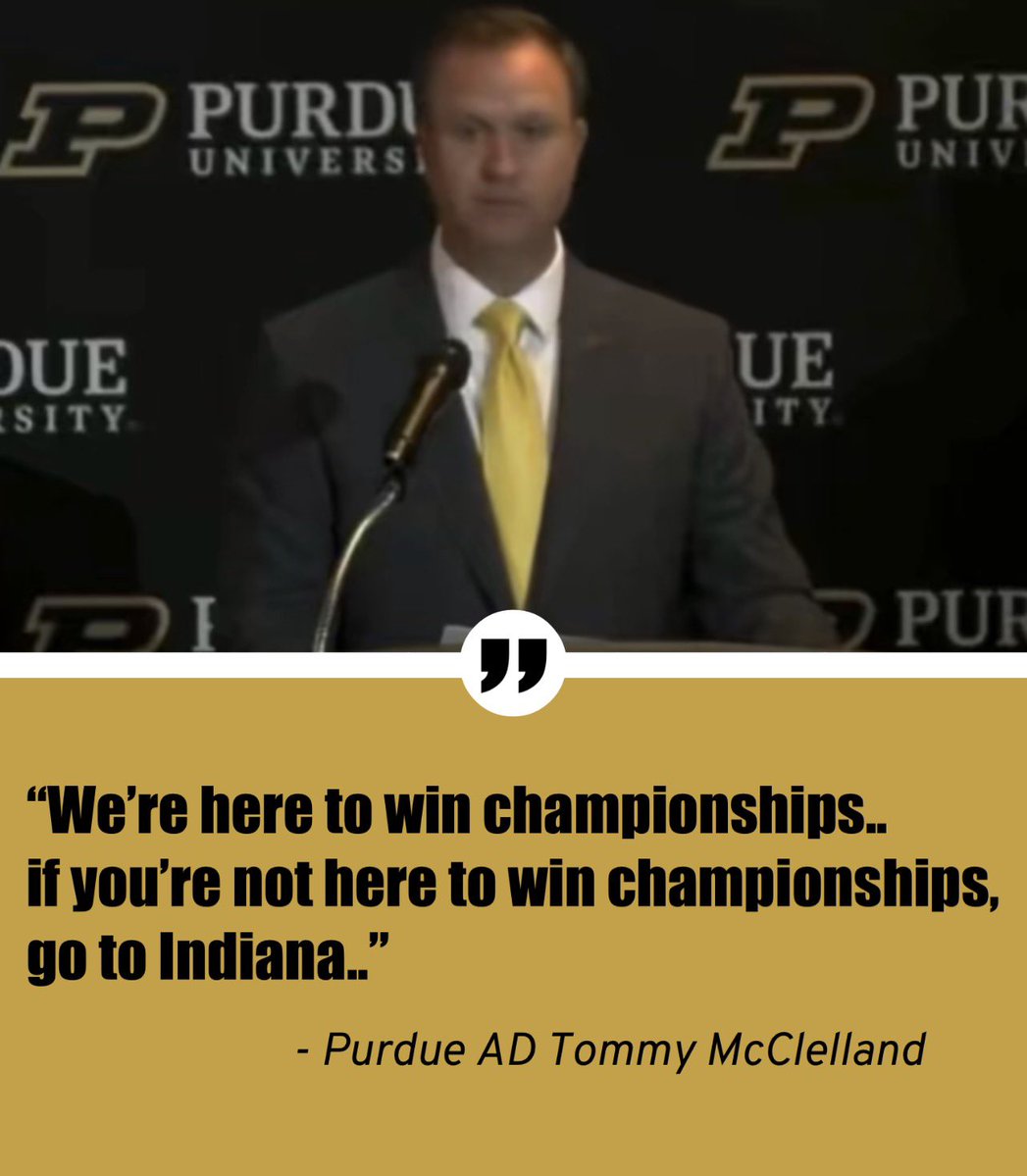 itsAntWright's tweet photo. New Purdue AD with a shot at Indiana in his introductory press conference https://t.co/wm68LNImQz