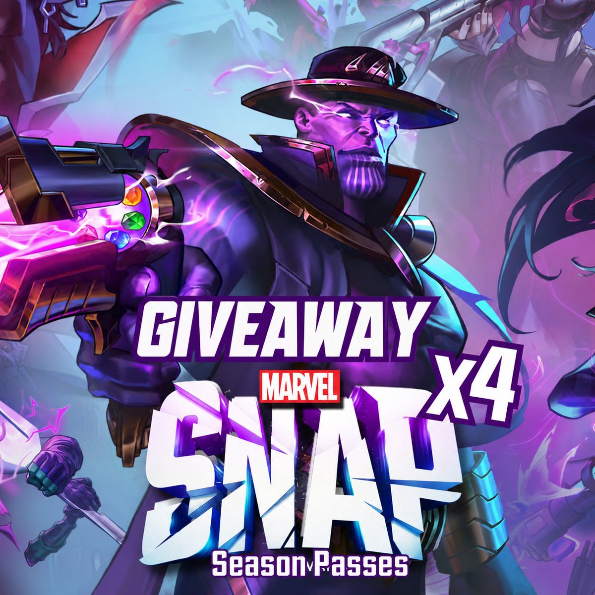 HannahsCatCafe's tweet photo. 🚨 MARVEL SNAP SEASON PASS GIVEAWAY 🚨

Thanks to @seconddinner I'm giving away 4x @MARVELSNAP August Season Passes

To Enter:  
✅ Follow @HannahsCatCafe here on Twitter
✅ Like &amp; RT this post
✅ Follow on Twitch (link below)

➡️ Winners will be chosen Sun Aug 9th!
Good luck! :) https://t.co/WbuWvD0boj