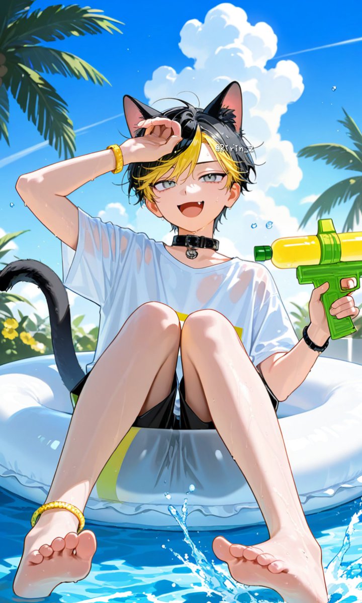 Ririn___2's tweet photo. 〖フォロワーさまリクエスト生成②〗
✔ビニールプールで遊ぶカヤとセリ
(三枚目、普通のプールになってしまいました…) https://t.co/uYjDFTpdDM