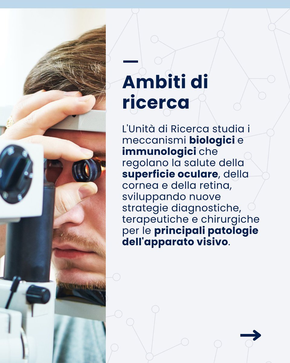 CampusBioMedico's tweet photo. 1/2 Cornea, retina, superficie oculare e medicina rigenerativa: l'Unità di Ricerca di Oftalmologia #UCBM sviluppa nuove conoscenze e terapie innovative per la prevenzione e il trattamento delle principali patologie oculari, integrando ricerca sperimentale e attività clinica: https://t.co/y1RoThWQvD