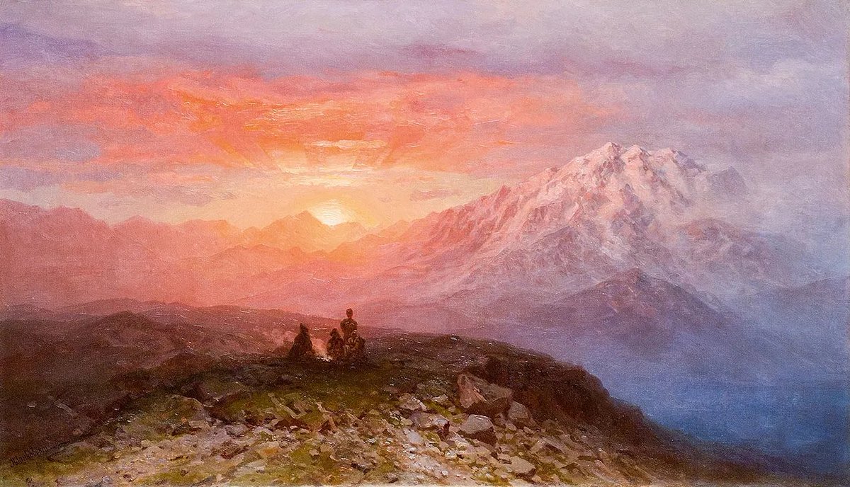 cartographer_s's tweet photo. Views of the Caucasus Mountains - Ilya Nikolaevich Zankovsky https://t.co/TcvXQJ80dD