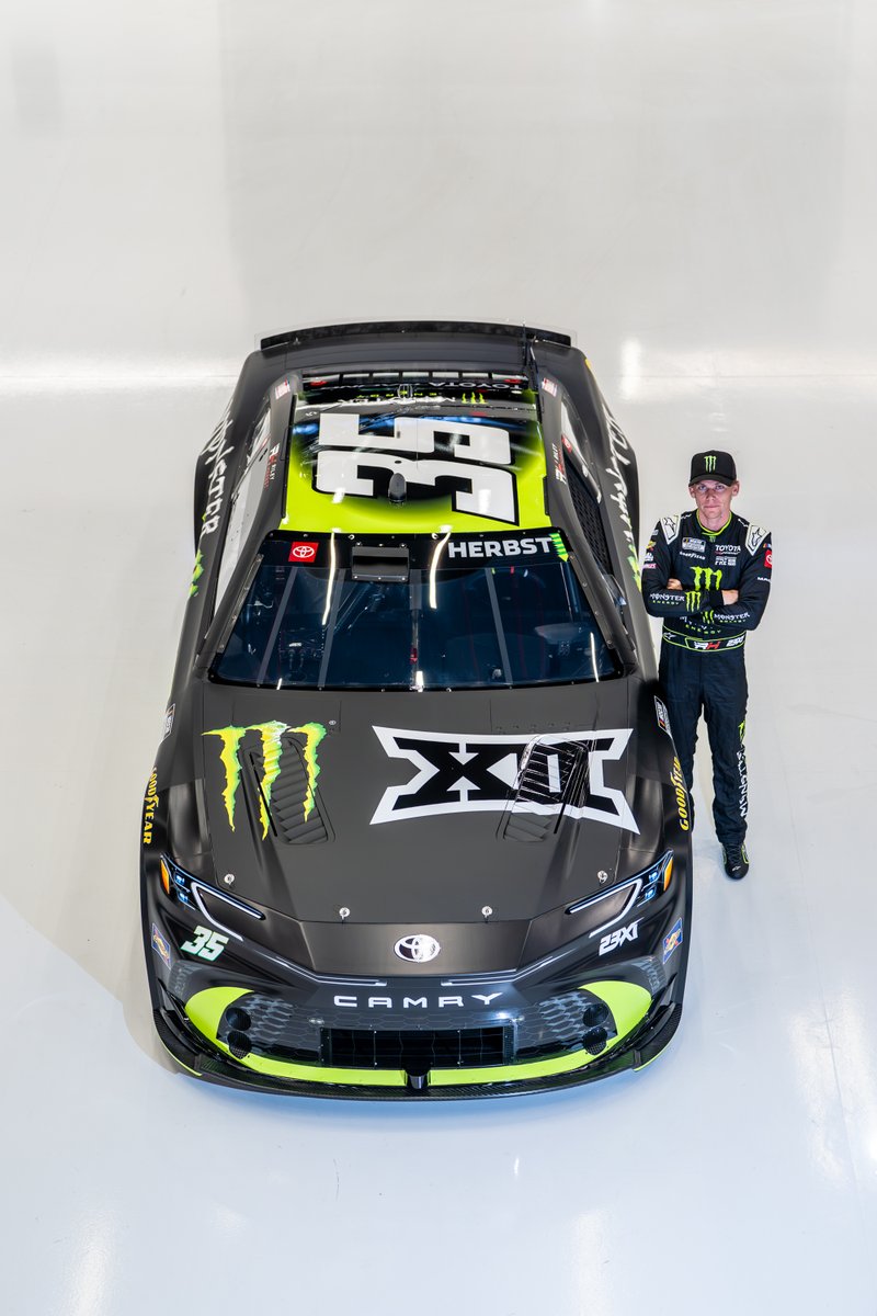 Big12Conference's tweet photo. The Big 12 goes racing Sunday with the Michael Jordan 35 car in Iowa for the next stop on the NASCAR Cup Series 🏁

🤝@23XIRacing https://t.co/UBw1QMsPFi