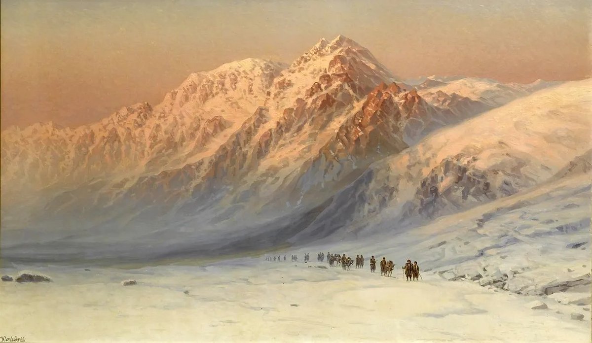cartographer_s's tweet photo. Views of the Caucasus Mountains - Ilya Nikolaevich Zankovsky https://t.co/TcvXQJ80dD