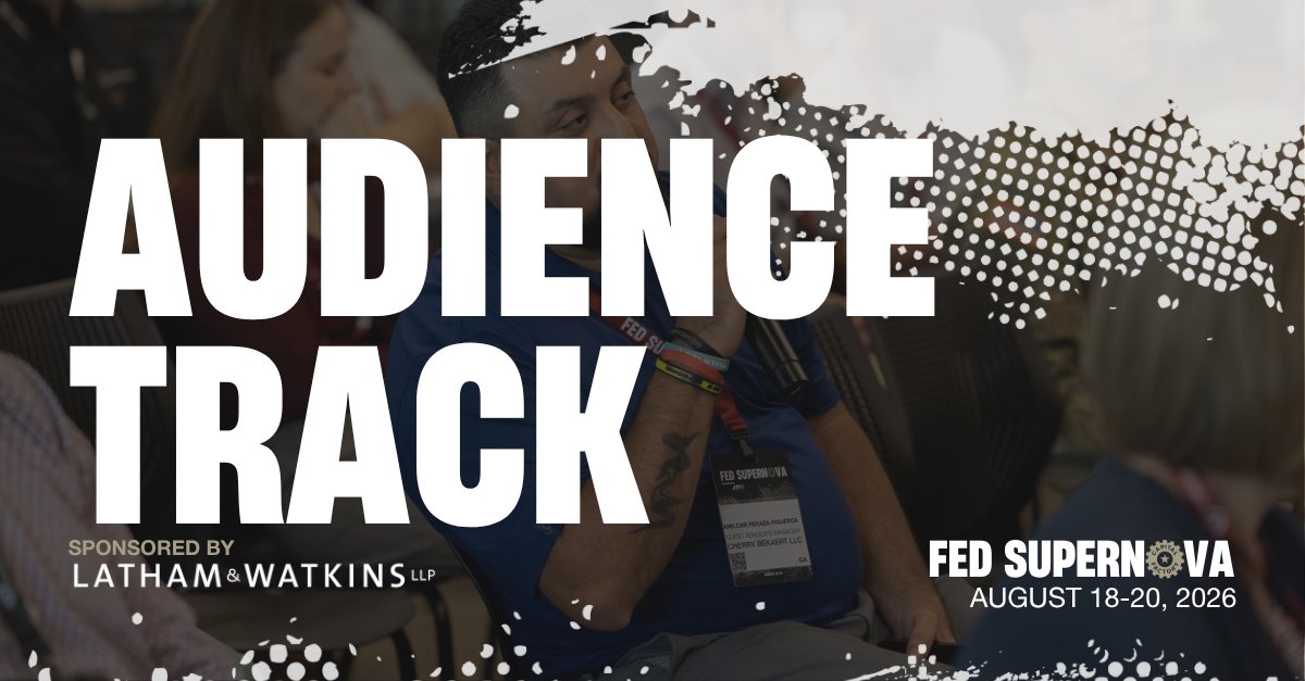 FedSupernova's tweet photo. Not every conversation fits neatly into a trackβand that's the point.
The Audience Track, sponsored by @lathamwatkins, brings fresh ideas and unexpected perspectives to #FedSupernova.
Join us Aug. 18β20 ποΈ https://t.co/DpNd47riFl https://t.co/FN2nKBenBx