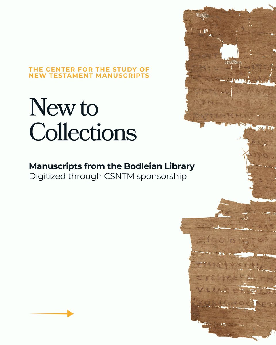 CSNTM's tweet photo. See this week's additions to our Digital Manuscript Collection: https://t.co/l2rMJwCJ3R
#NewTestament #Manuscripts #Digitization https://t.co/bKV3tP8bDE