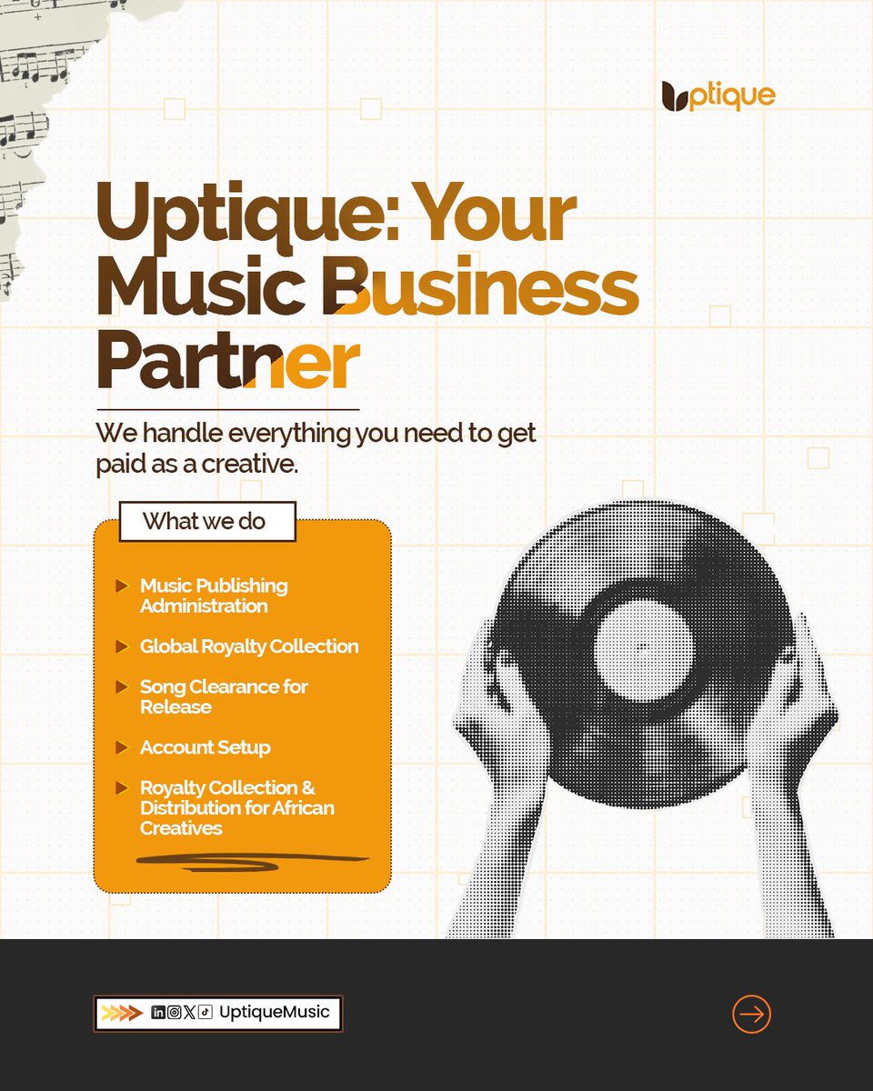 uptiquemusic's tweet photo. Making music is one thing.

Making sure it pays you is another.

So let’s make sure your hard work pays you https://t.co/6fcBq4lMa0