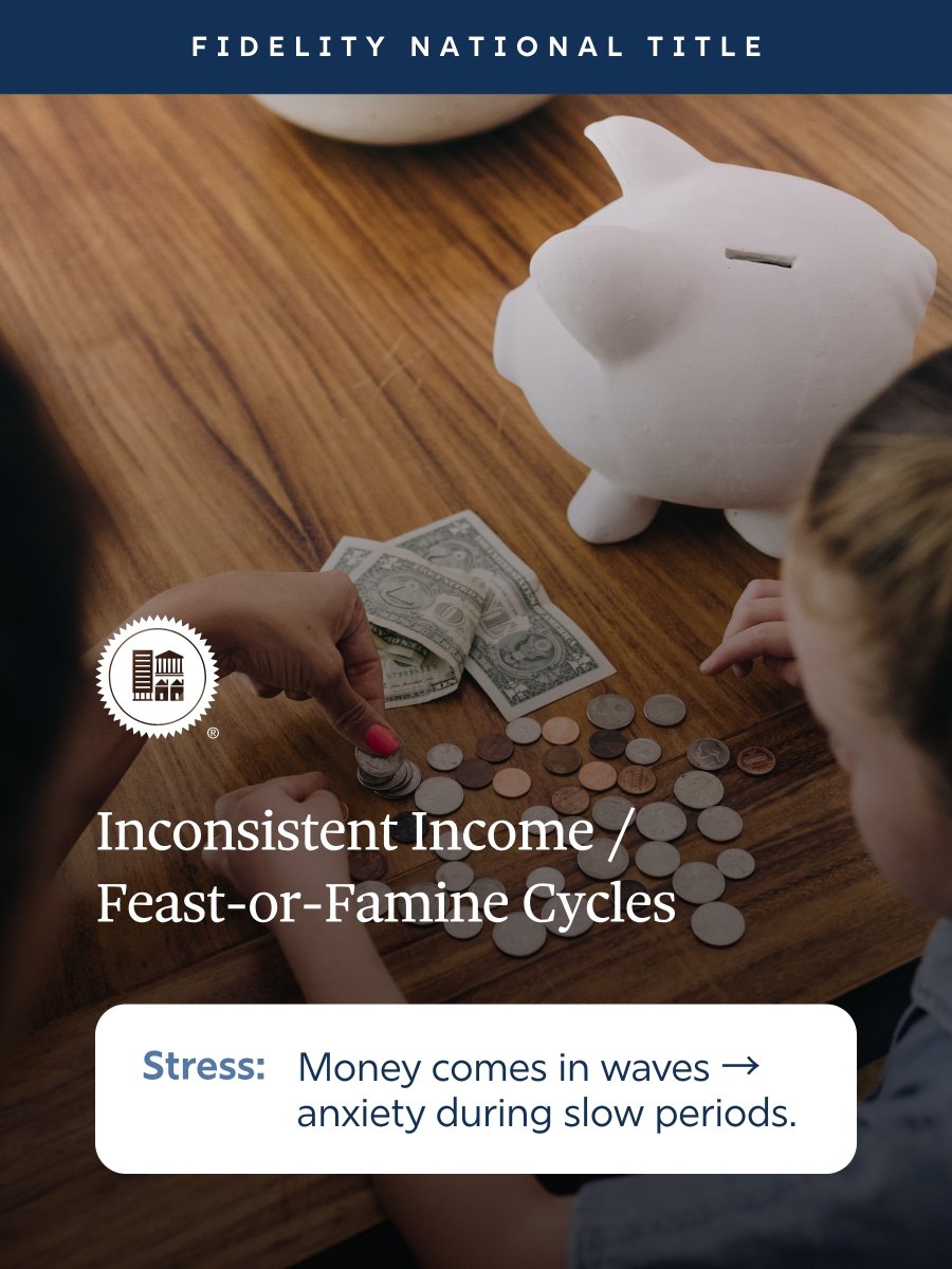 FNTWisconsin's tweet photo. STRESSORS OF A REAL ESTATE AGENT 💼

💰 Feast or Famine Cycle: 
One month: ✔️ Multiple closings. 
Next month: ❌ Silence.

What you don’t see: 
→ Discipline to save during highs 
→ Mindset to stay steady during lows

It's about consistency! https://t.co/uw9T1T3kS4