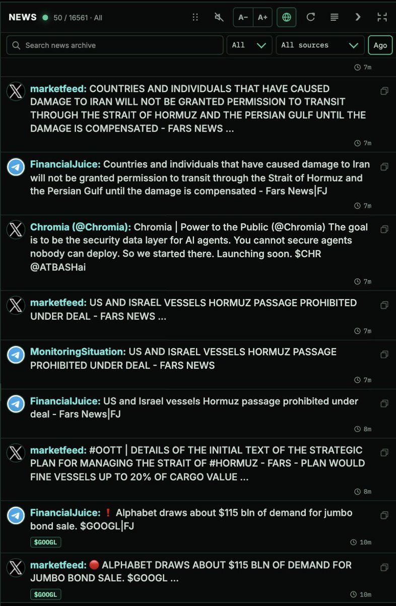 HyperliquidTV's tweet photo. Have you tried our live News widget in the Activity tab while tracking the largest trades on HL?

Stay on top of the latest Strait of Hormuz and crude oil news, all in real time.

https://t.co/z92yDbO5Wb

Hyperliquid.

$CL $WTIOIL $BRENTOIL https://t.co/LfDsJW5Ham
