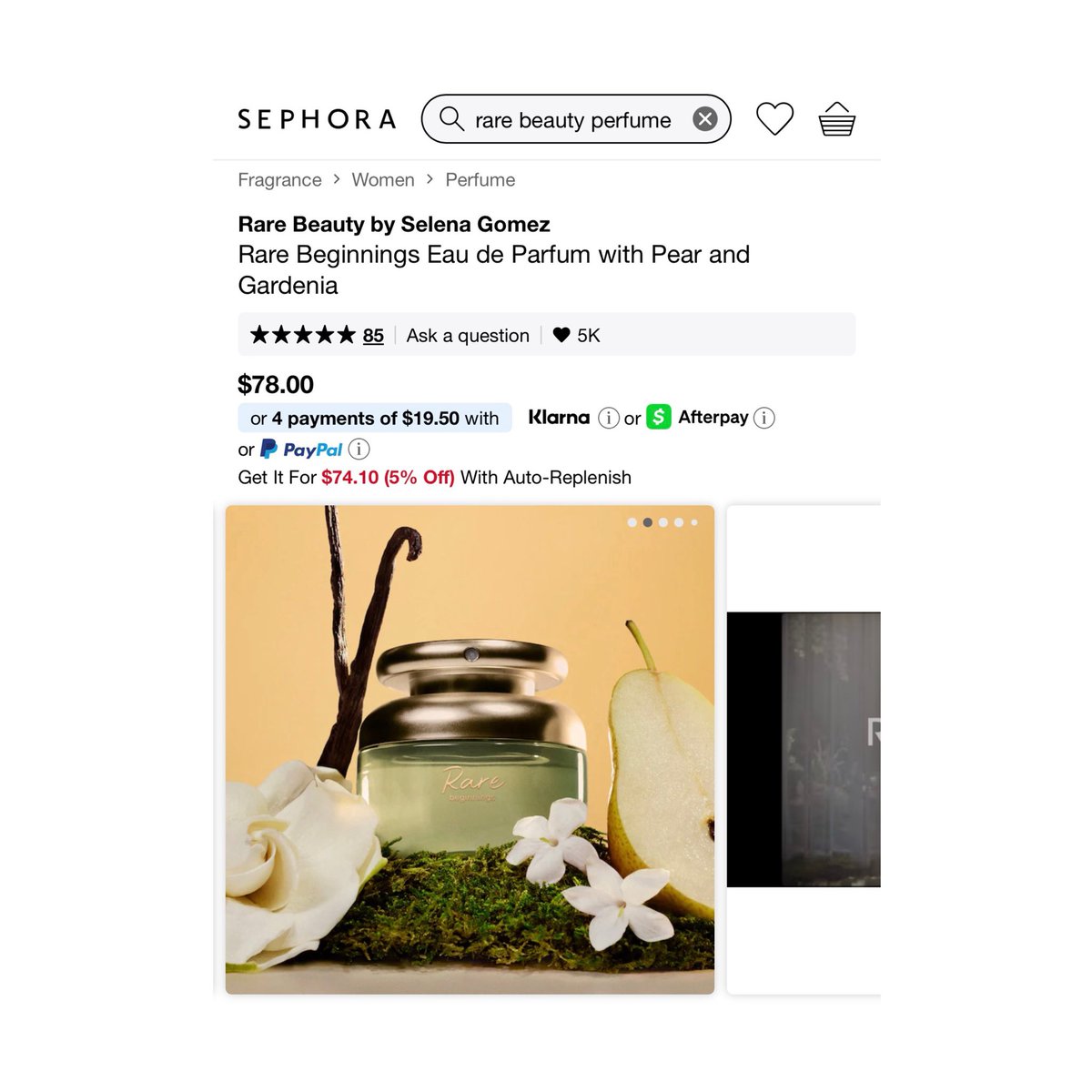 SGchartupdate's tweet photo. Rare Beauty’s “Beginnings” eau de perfume debuts with 5 stars and over 5K likes in one hour of availability in Sephora. https://t.co/ixA4xUkjvD