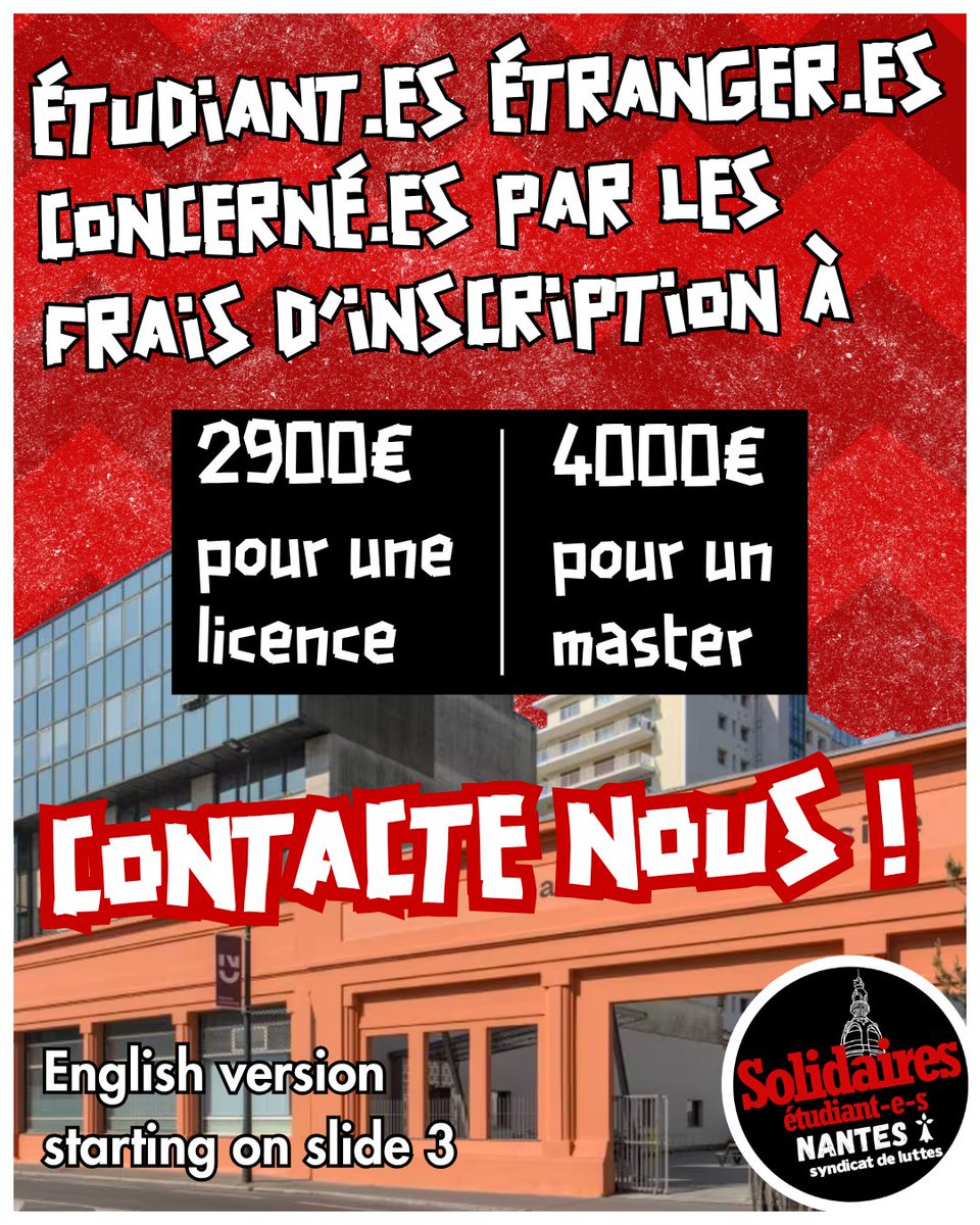 SolEtuNantes's tweet photo. Éhttps://t.co/cajiauV6Lj https://t.co/iszx3CNPb5 https://t.co/bRoM5tfQ9m par les frais d’inscription à 2900€ pour une licence, 4000€
pour un master

Contacte nous ! https://t.co/uhnqRUYwL2